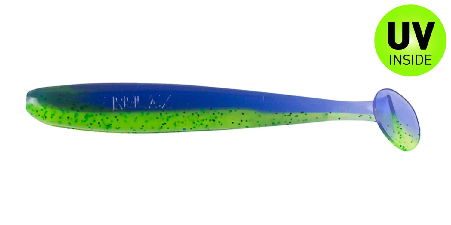 Relax Bass Shad 13 cm (4,5") grün/blau-violett 2 Stück