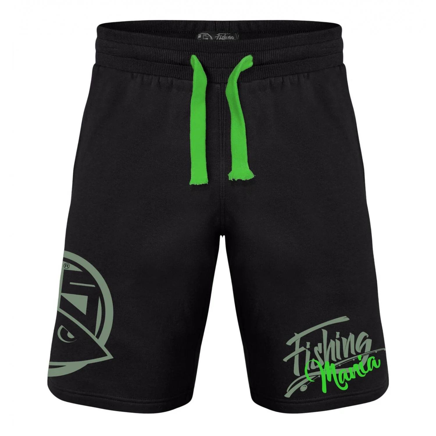 HOTSPOT DESIGN Sweatshort Fishing Mania, black-green, Fishing trousers