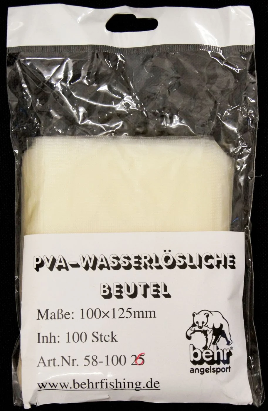 100 PVA Beutel für Boilies oder Pellets zum Karpfenangeln 125mm*100mm