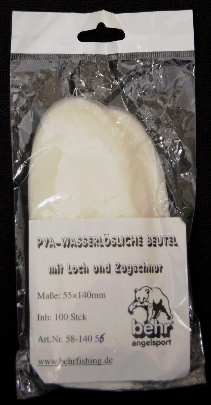 100 PVA Beutel mit Loch Bag Bags Karpfen 55* 140mm