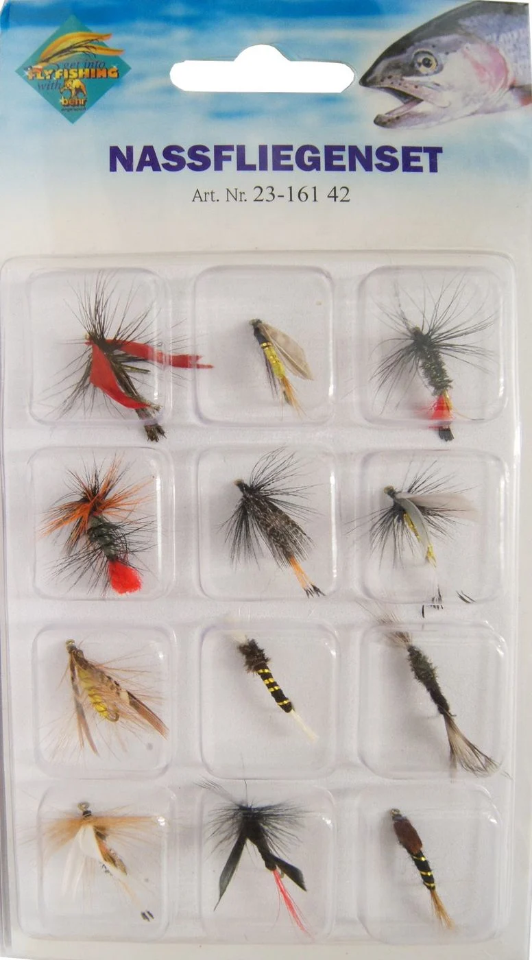 12 Nassfliegen Fliegen Forellen Forellenköder Forellenangeln