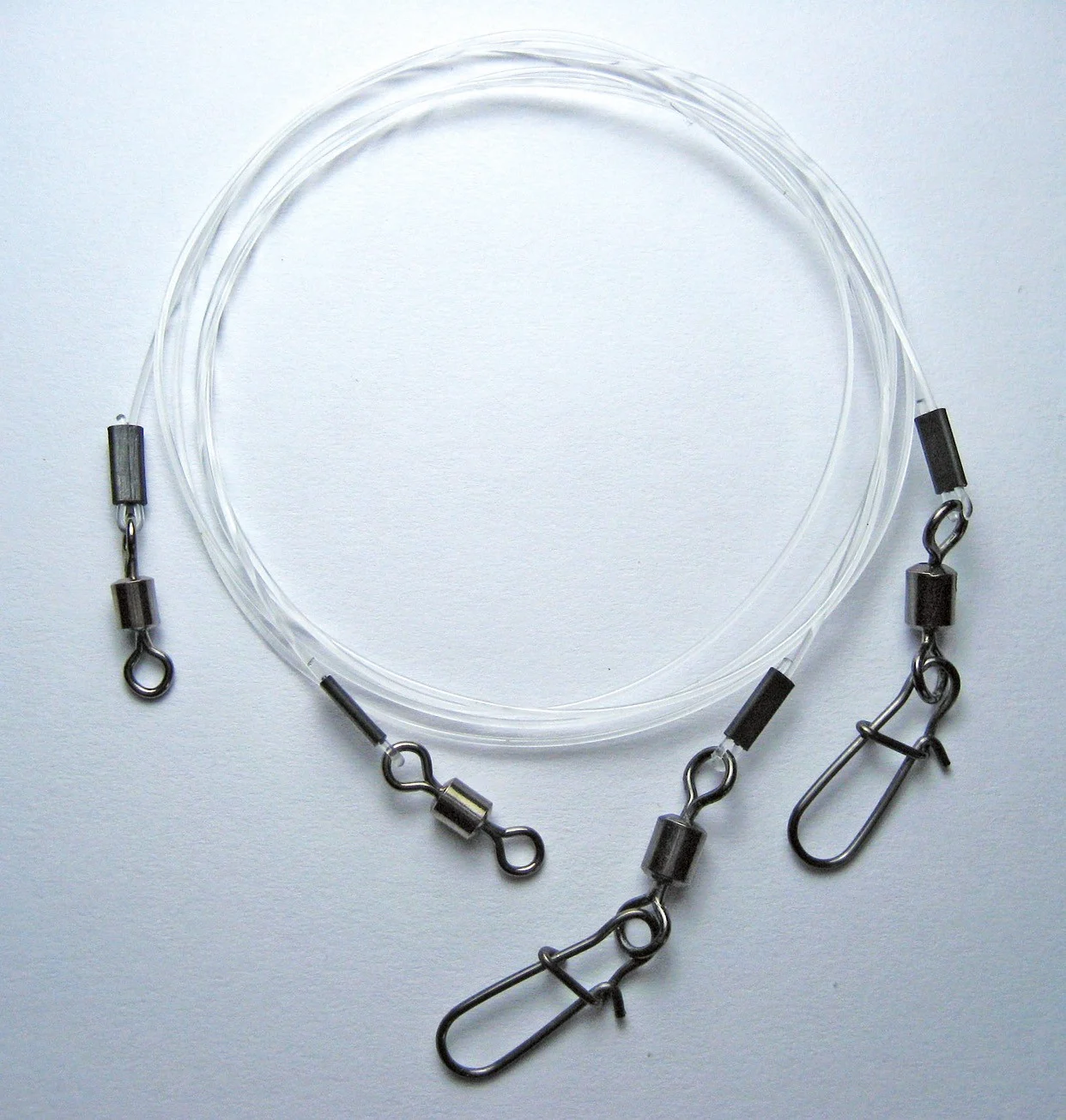 2* Hardmono Vorfach mit Wirbel Spinnvorfach Raubfischvorfach