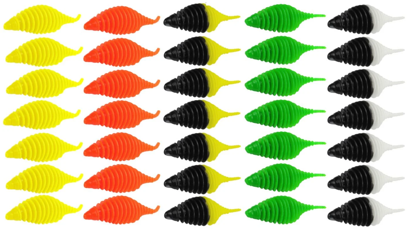 [Paket] 35 FTM Omura Baits Pongo Junior 4cm Krill - Gummijigs für Forellen