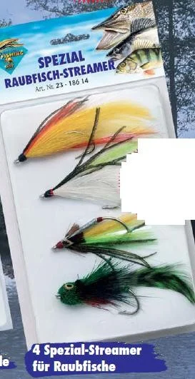 4 Raubfischstreamer Streamer Hechtfliegen Fliegen