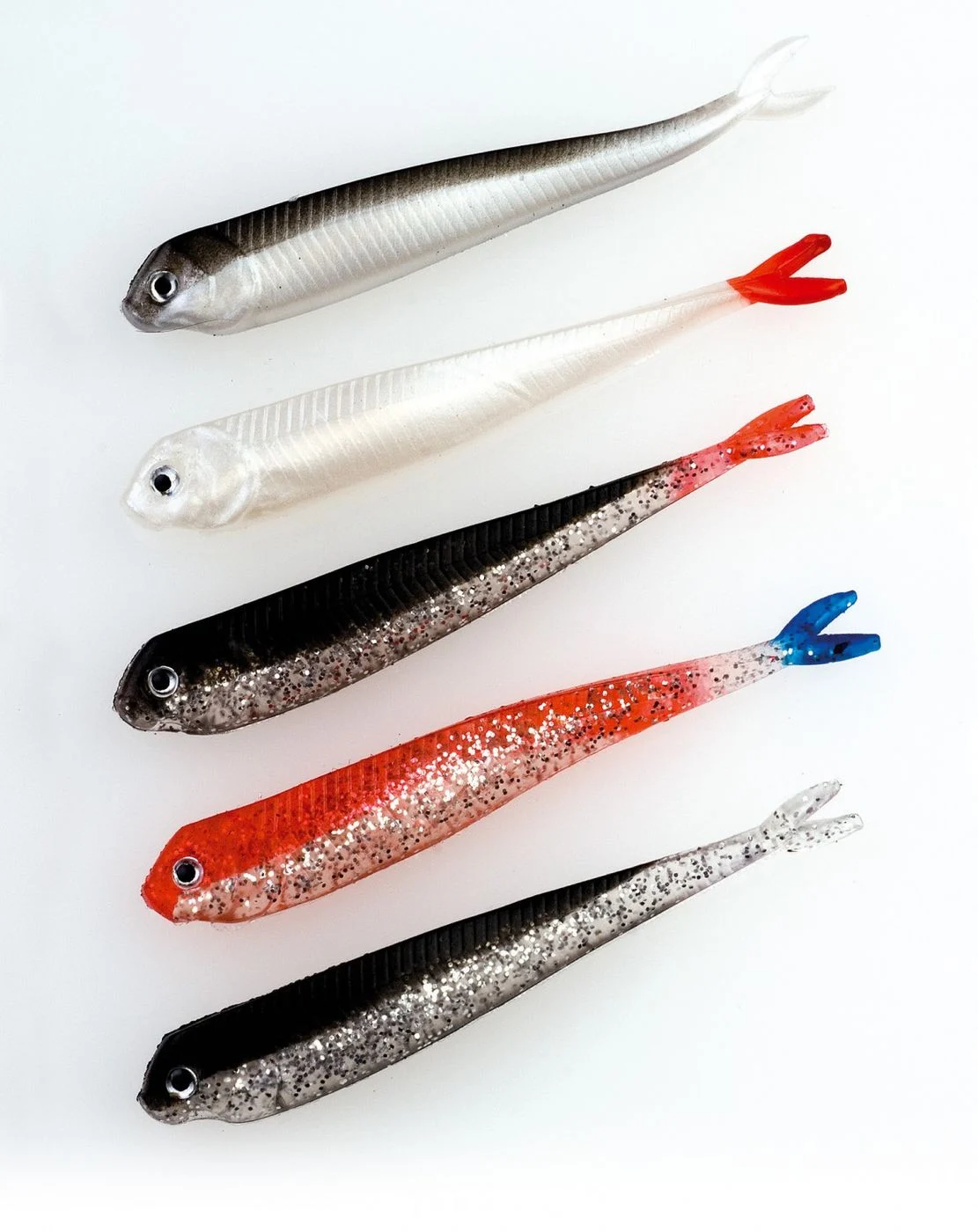 5 Drop Shot Köder Gummifische 7,5cm Dropshot Köder Gummiköder Rot