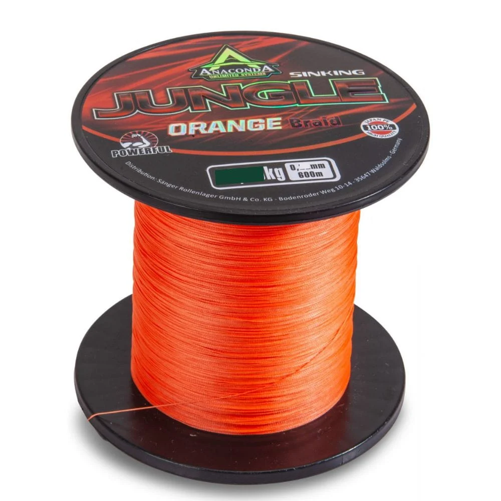 Anaconda Jungle Orange Sinking Braid 0,28 mm 17,15 kg 600 m