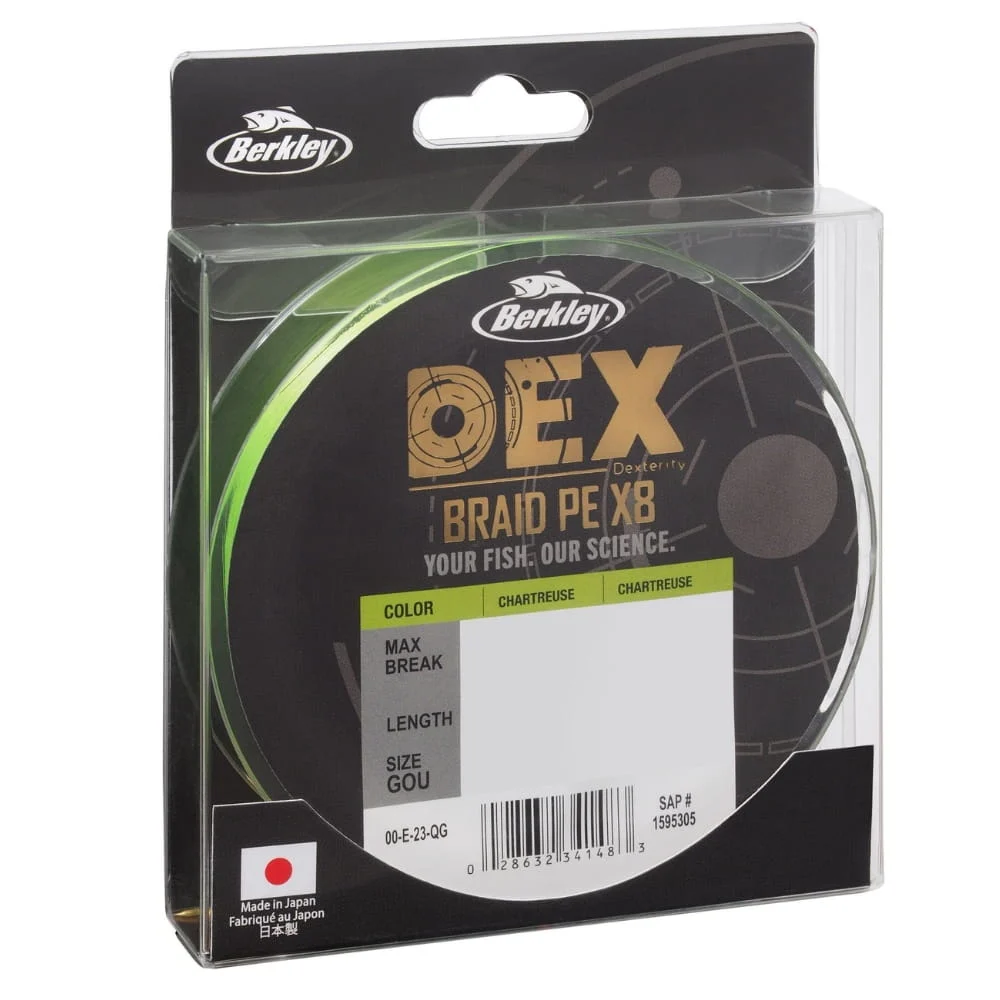 Berkley DEX x8 PE 0,14 mm 12,9 kg 150m Chartreuse