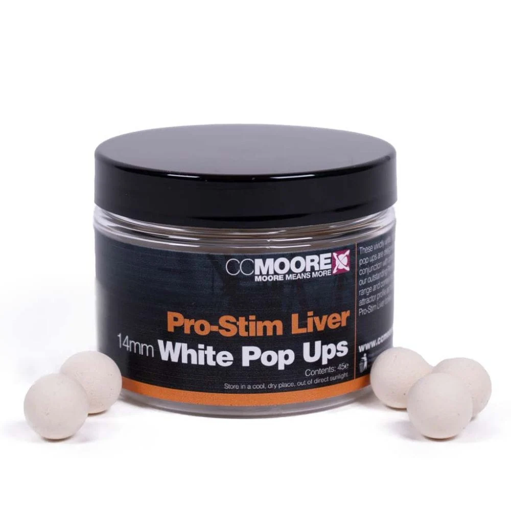 CC Moore Pro-Stim Liver White Pop Ups 14 mm