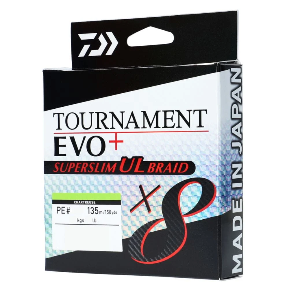 Daiwa TNx8 EVO+ Super Slim UL 0,04 mm 5,40 kg 135 m Chartreuse