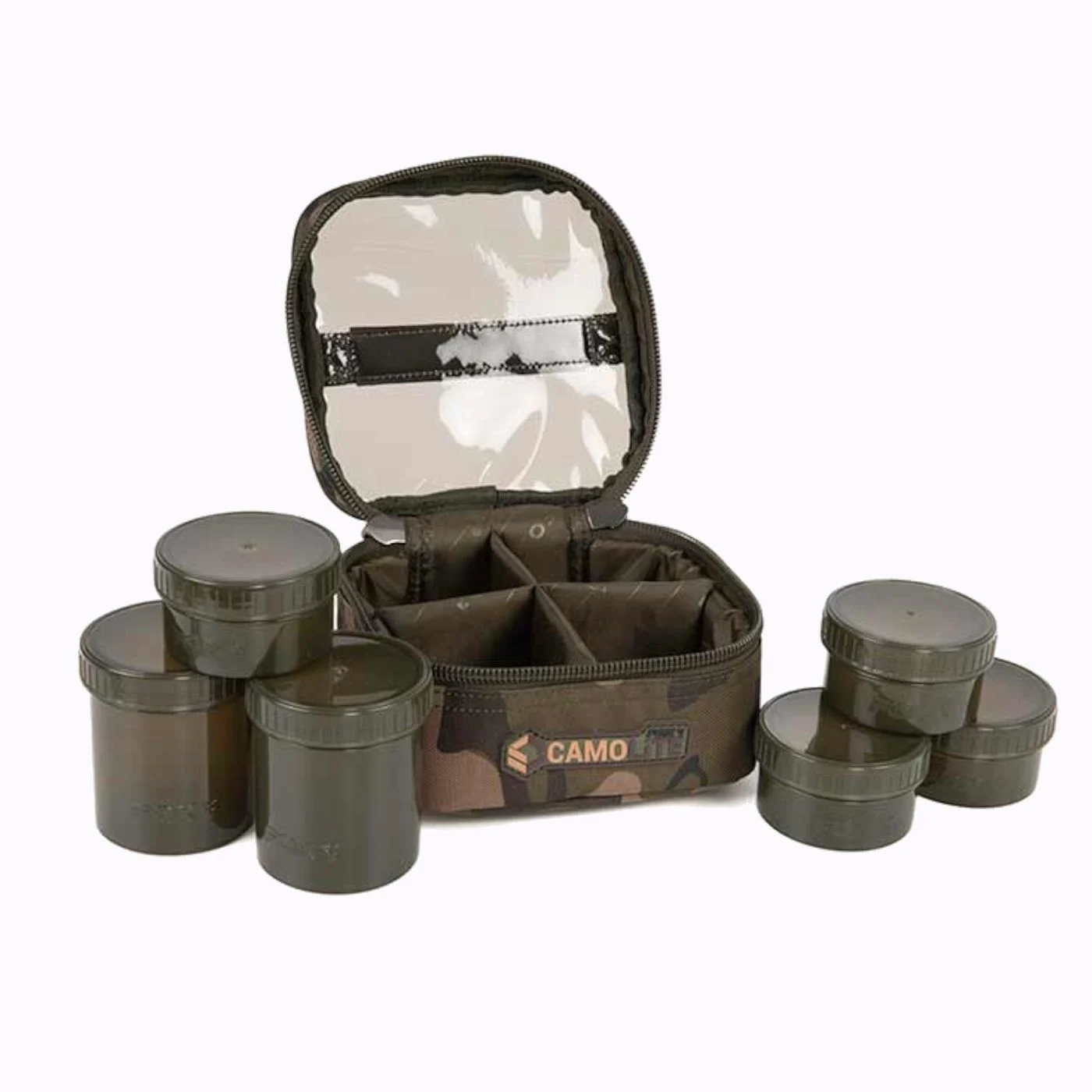 Fox Camolite 6 Pot Hookbait Case - Ködertasche