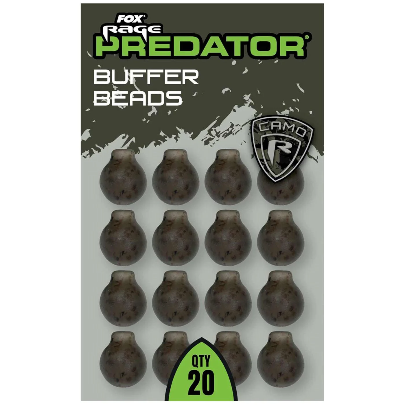 Fox Rage Predator Camo Buffer Bead - 20 Perlen