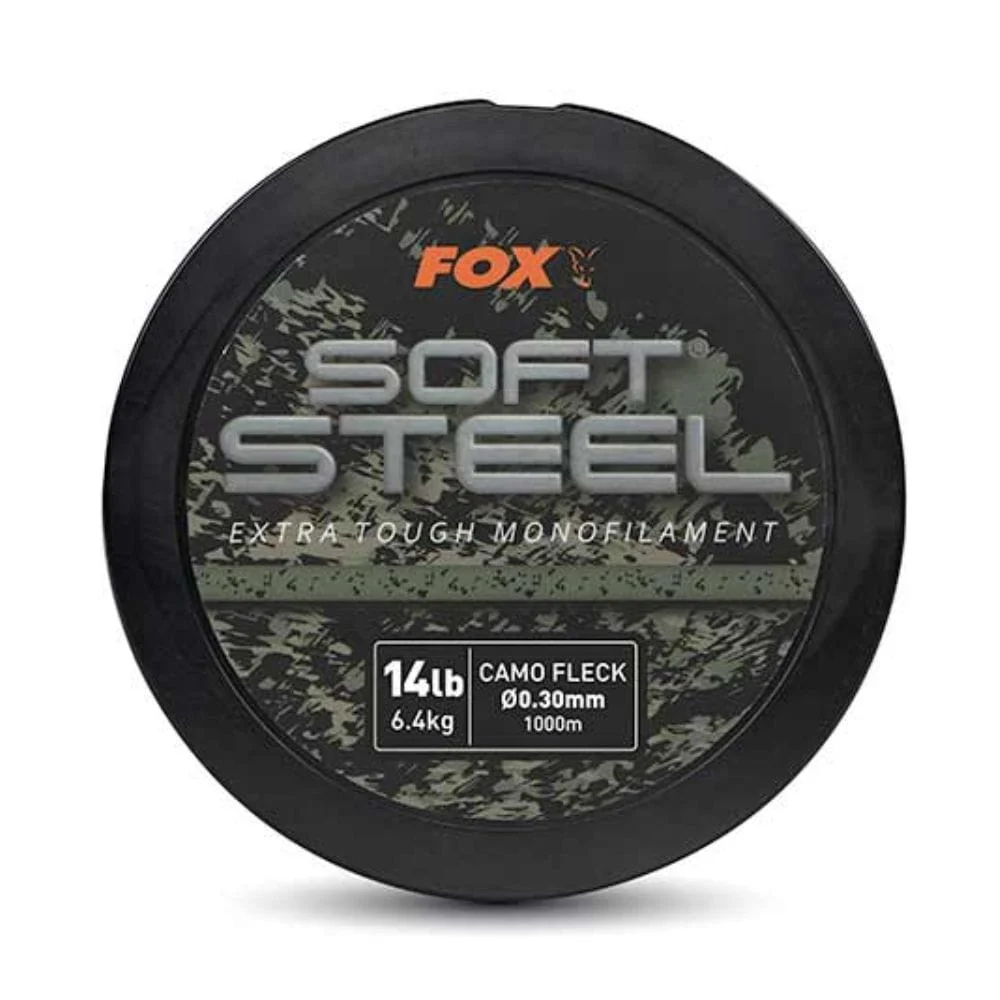 Fox Soft Steel Fleck Camo Mono 14l b 1000m