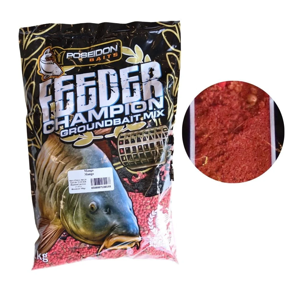 Poseidon Champion Feeder Set Crushed Pellets + Liquid Mango 950 g