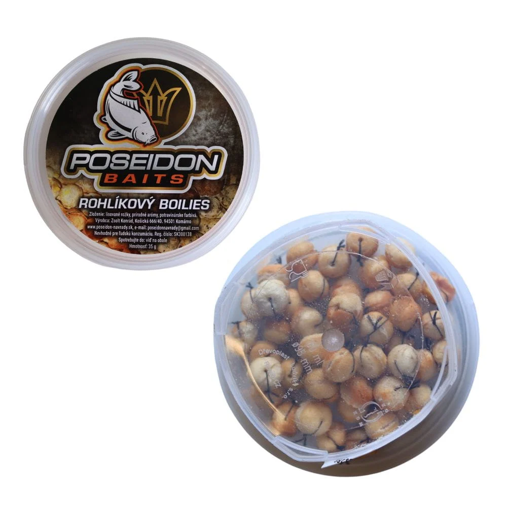 Poseidon Semmel Boilies in Dip Knoblauch 12 mm 35 g