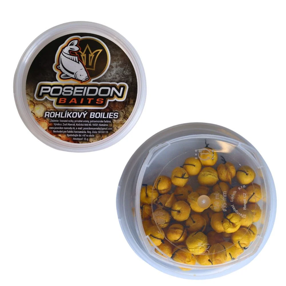 Poseidon Semmel Boilies in Dip Sweet Mais 12 mm 35 g