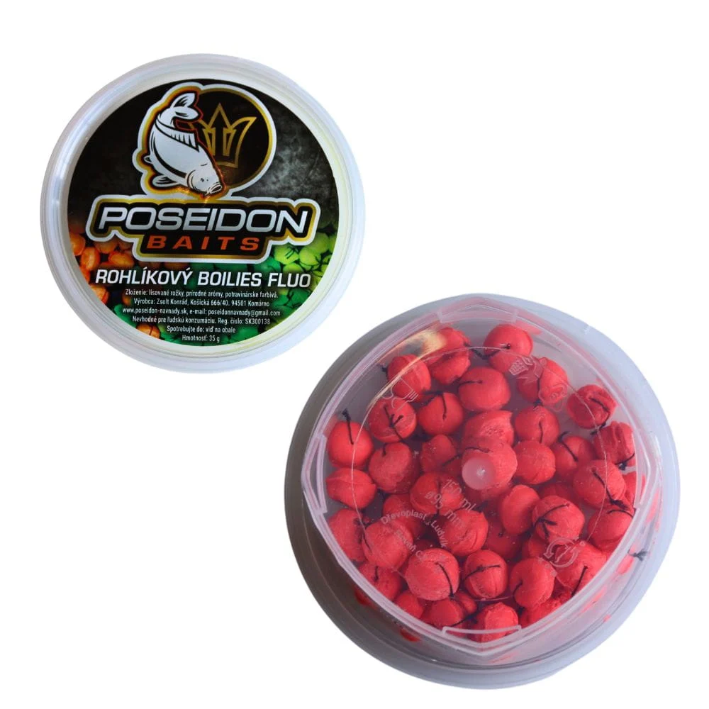 Poseidon Semmel Boilies Fluo Mango Butyric 12 mm 35 g
