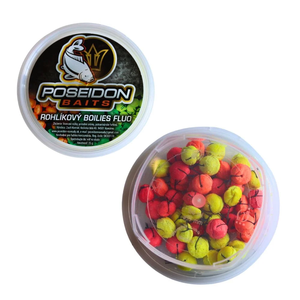 Poseidon Semmel Boilies Fluo Tutti Frutti 12 mm 35 g