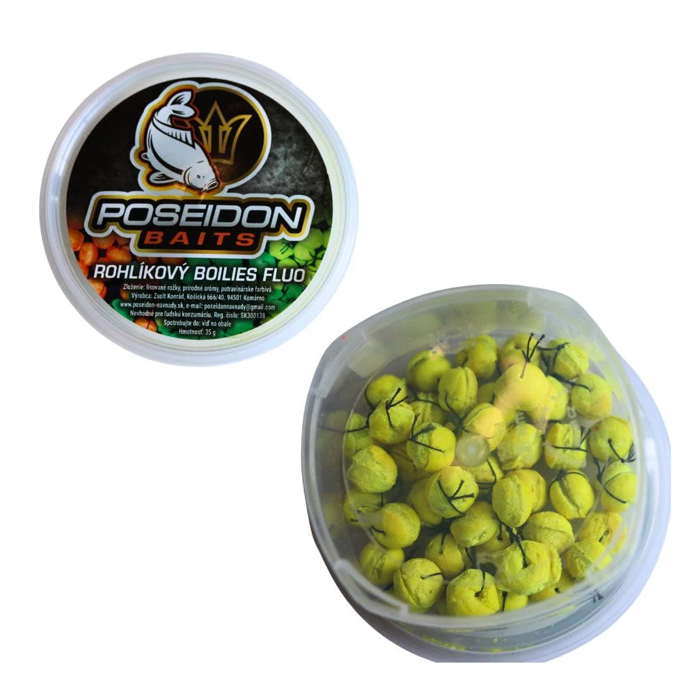 Poseidon Semmel Boilies Fluo Vanille 12 mm 35 g