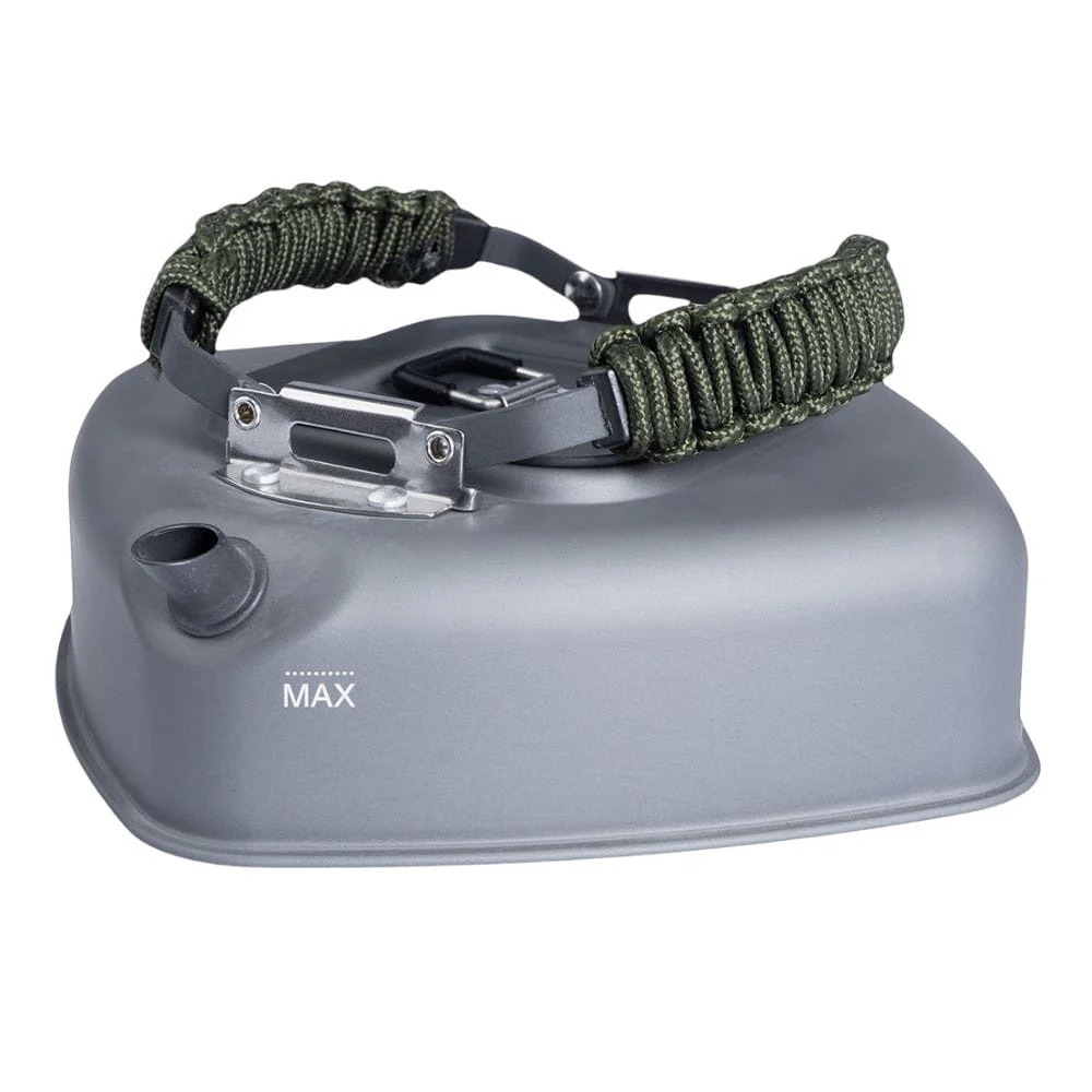 Ridge Monkey Square Kettle - Quadratischer Wasserkocher - Small 0,5 Liter Paracord Edition