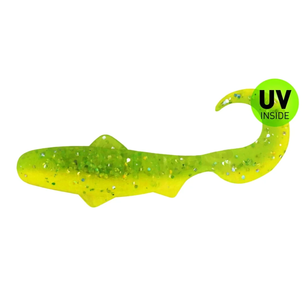 Relax Super Banjo 7,5 cm (3") Fluogelb / Fluogrün-Glitter 3 Stück