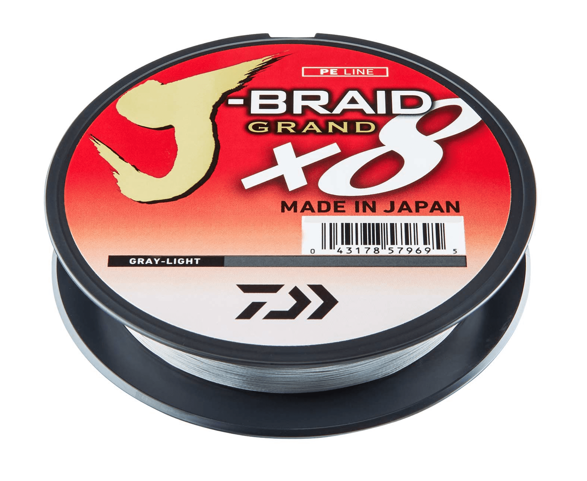 Daiwa J-Braid Grand X8 0,10mm 7kg 135 Meter Hellgrau