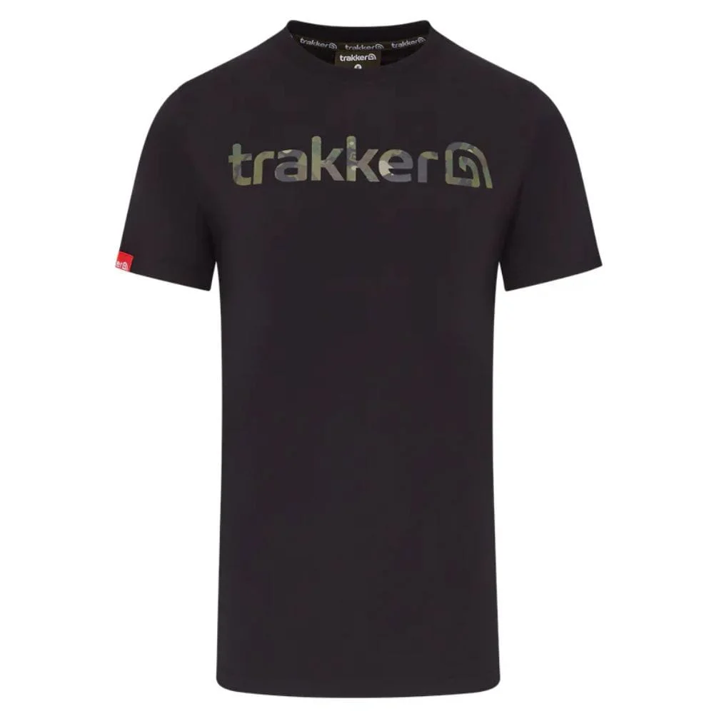 Trakker CR Logo T-Shirt Black Camo XL