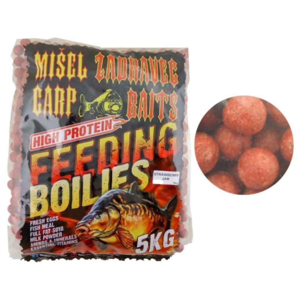 Zadravec Baits High Protein Feeding Boilies Strawberry Jam 16 mm 5kg