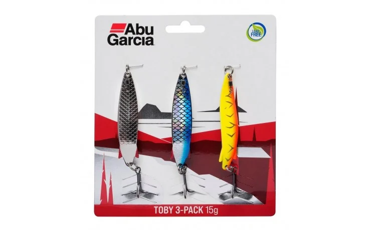 Abu Garcia Toby Blinker 12 Gramm 3er Pack Angelköder Blinker Raubfischköder im fängigen 3er Set zum Angeln auf Raubfische