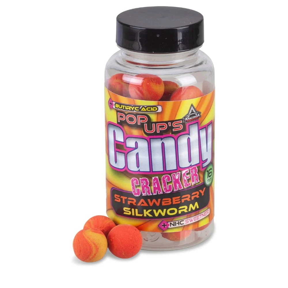 Anaconda Candy Cracker Pop Up's Strawberry Silkworm 16 mm 55 g
