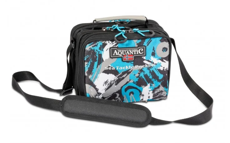 Aquantic Sea Tackle Pocket Meeresvorfachtasche mit 15 Klarsichthüllen und Zippverschluss versehene Tasche