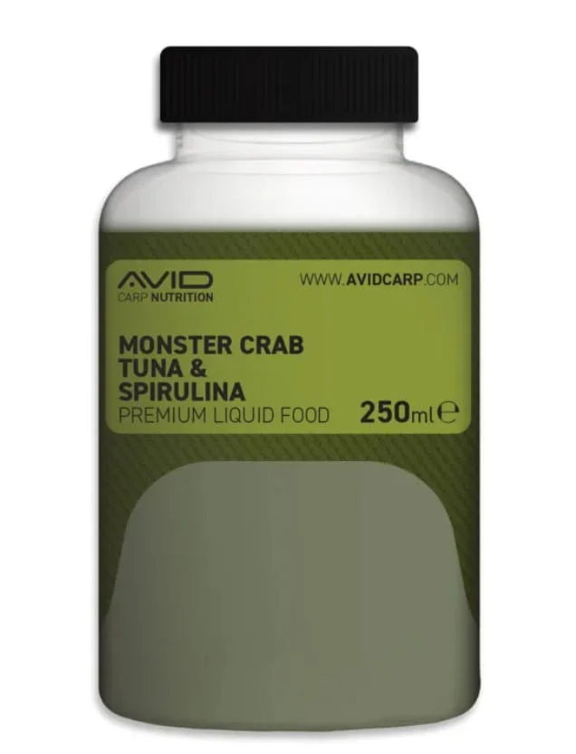 Avid Carp Liquid Food Monster-Crab-Tuna & Spirulina 250ml