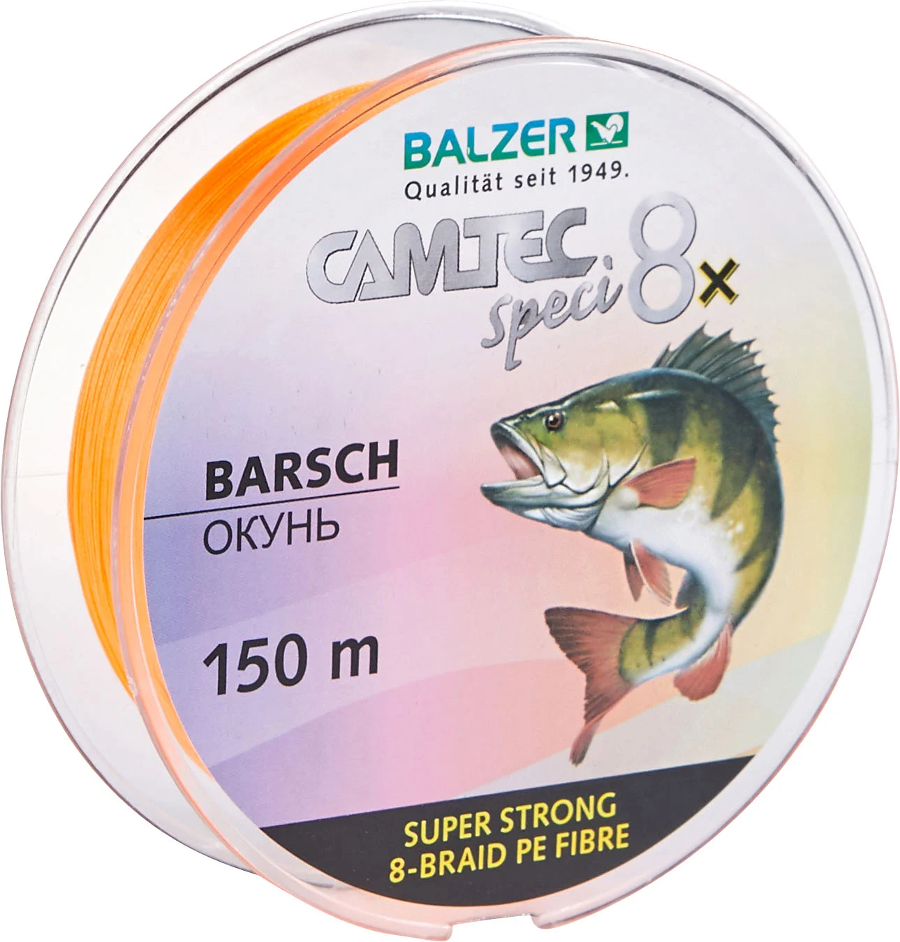 Balzer Camtec Speci 8x Barsch - 150m geflochtene Angelschnur 0.10mm / 7.5kg