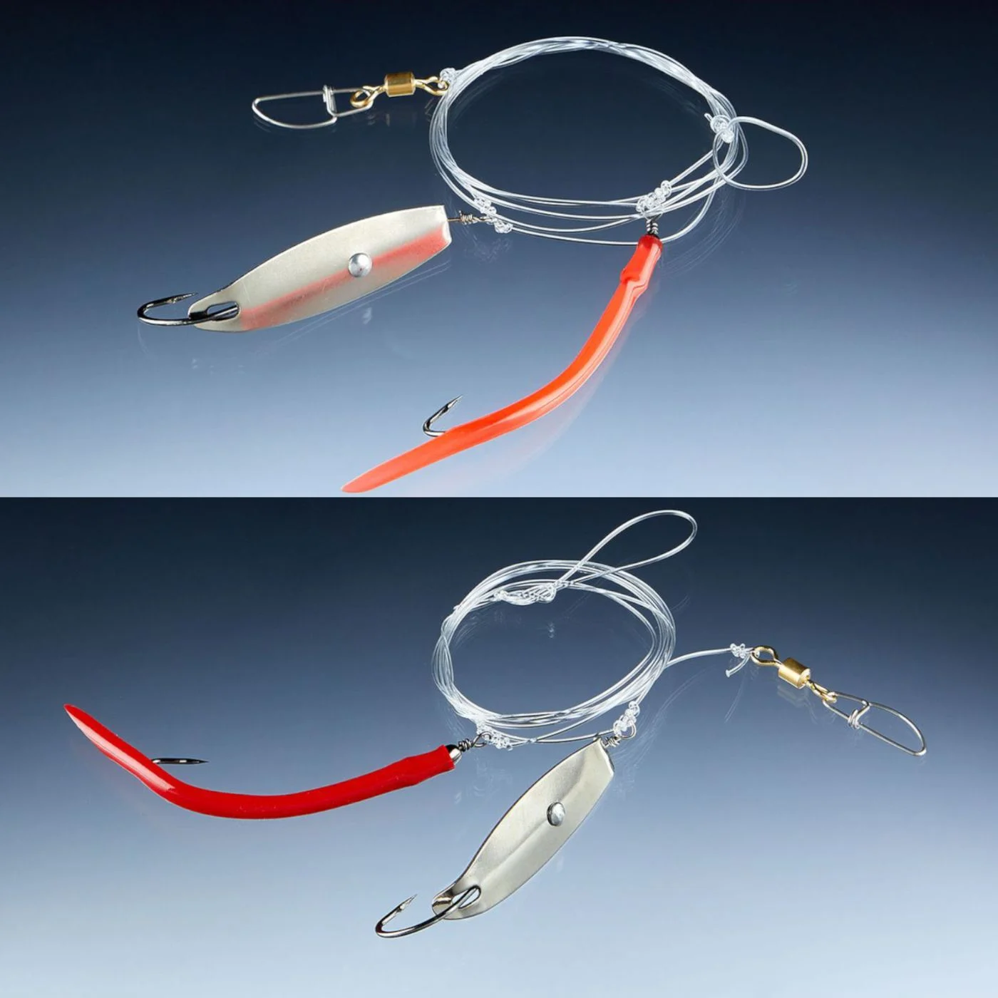 Balzer Gummi Makk-Dorschblinker System 120cm 0,90mm Gr. 6/0 - Meeresvorfach Weinrot