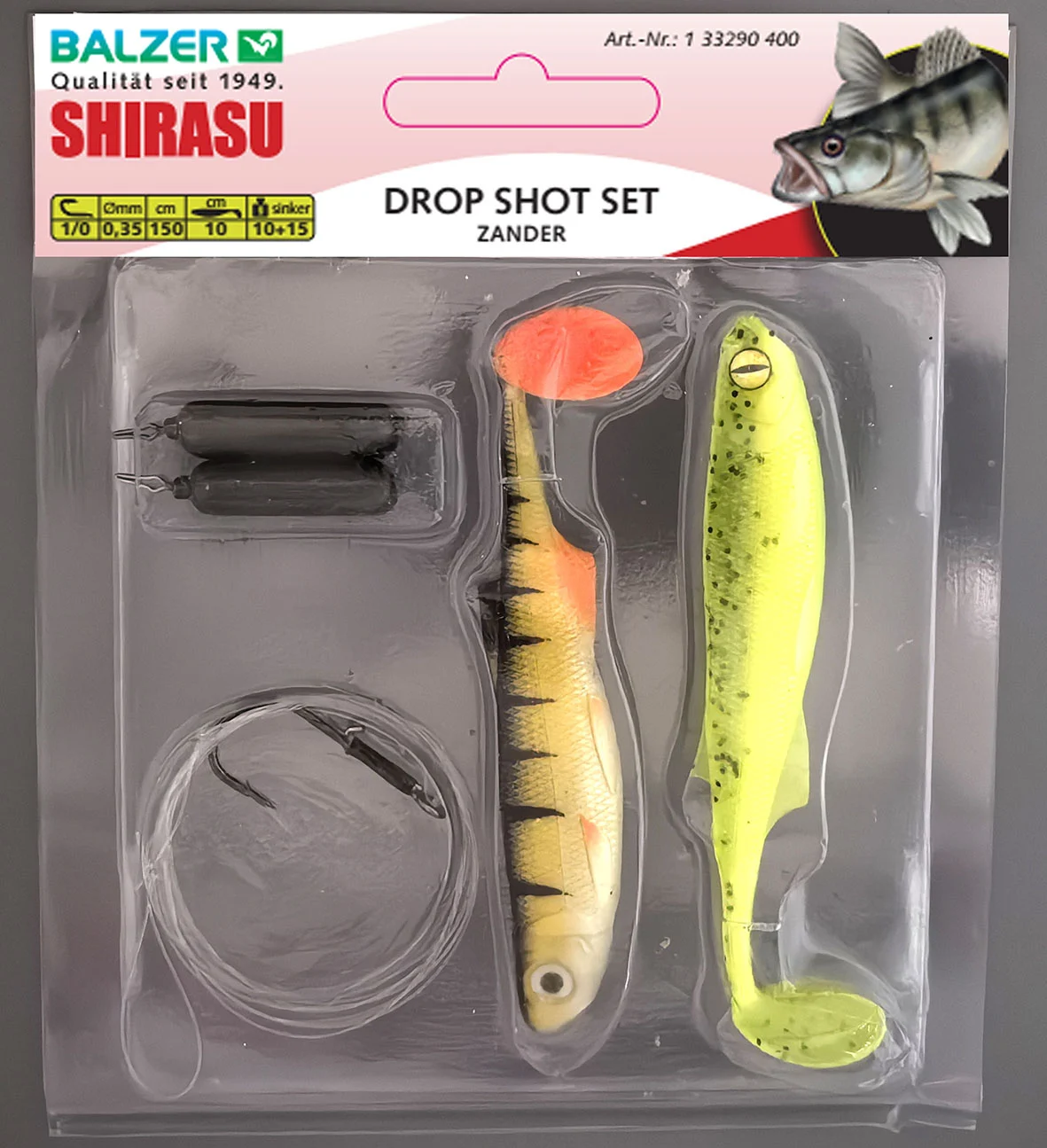 Balzer Ready to Fish Drop Shot Zander 10cm 10+15g - Dropshotrig