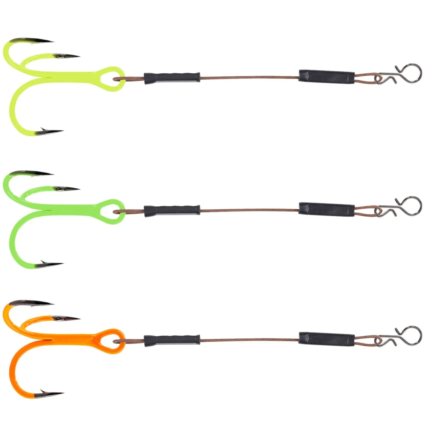 Balzer Shirasu 1x7 UV Stinger Rigs mit Clip - 3 Stingerhaken 11.5cm / Gr. 1