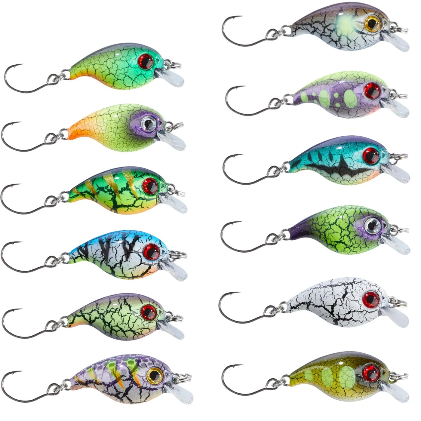 Balzer Trout Attack Crank Wobbler Thunder 3cm 2g - Forellenwobbler Blau-Lila-Schwarz-Gelb