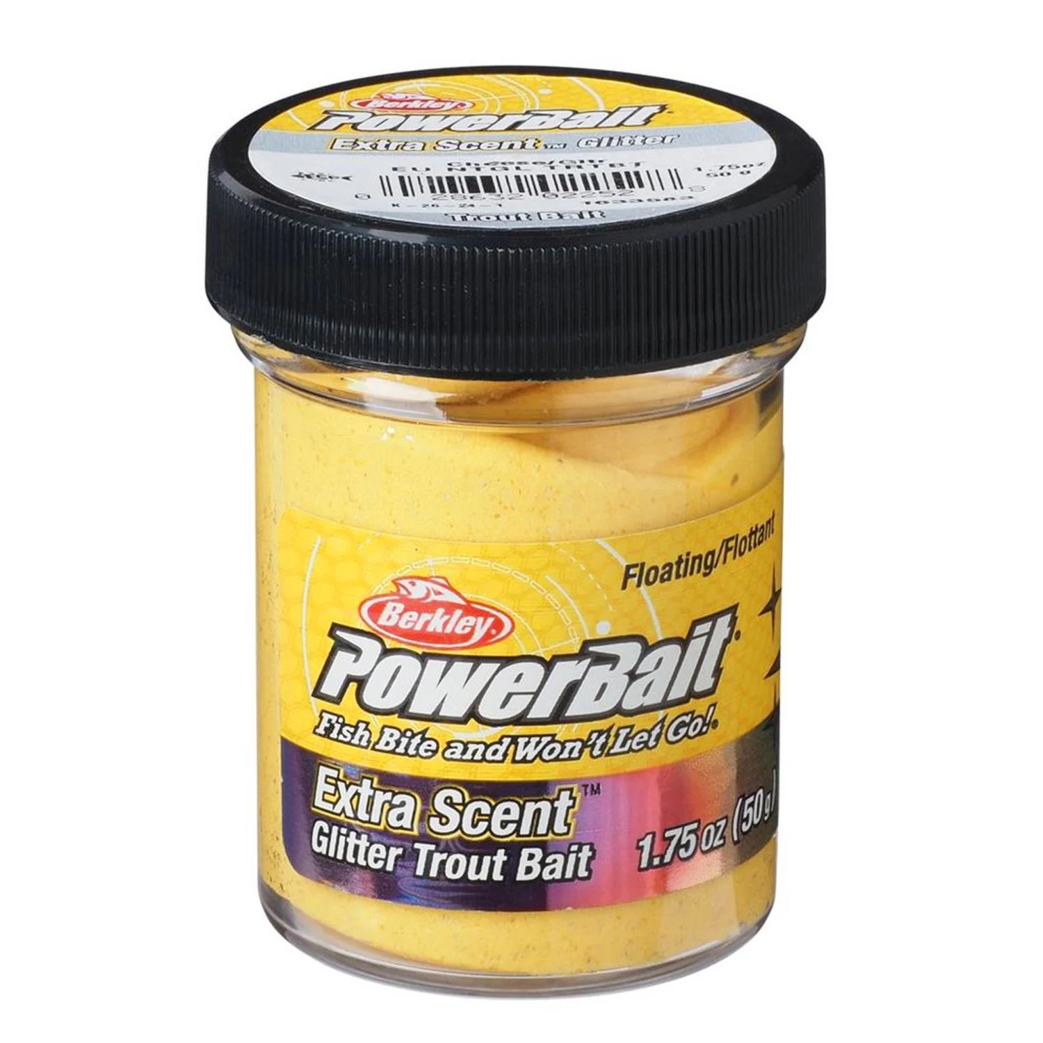 Berkley PowerBait Natural Glitter Trout Dough - Forellenteig Farbe: Cheese Glitter | Aroma: Cheese/Käse