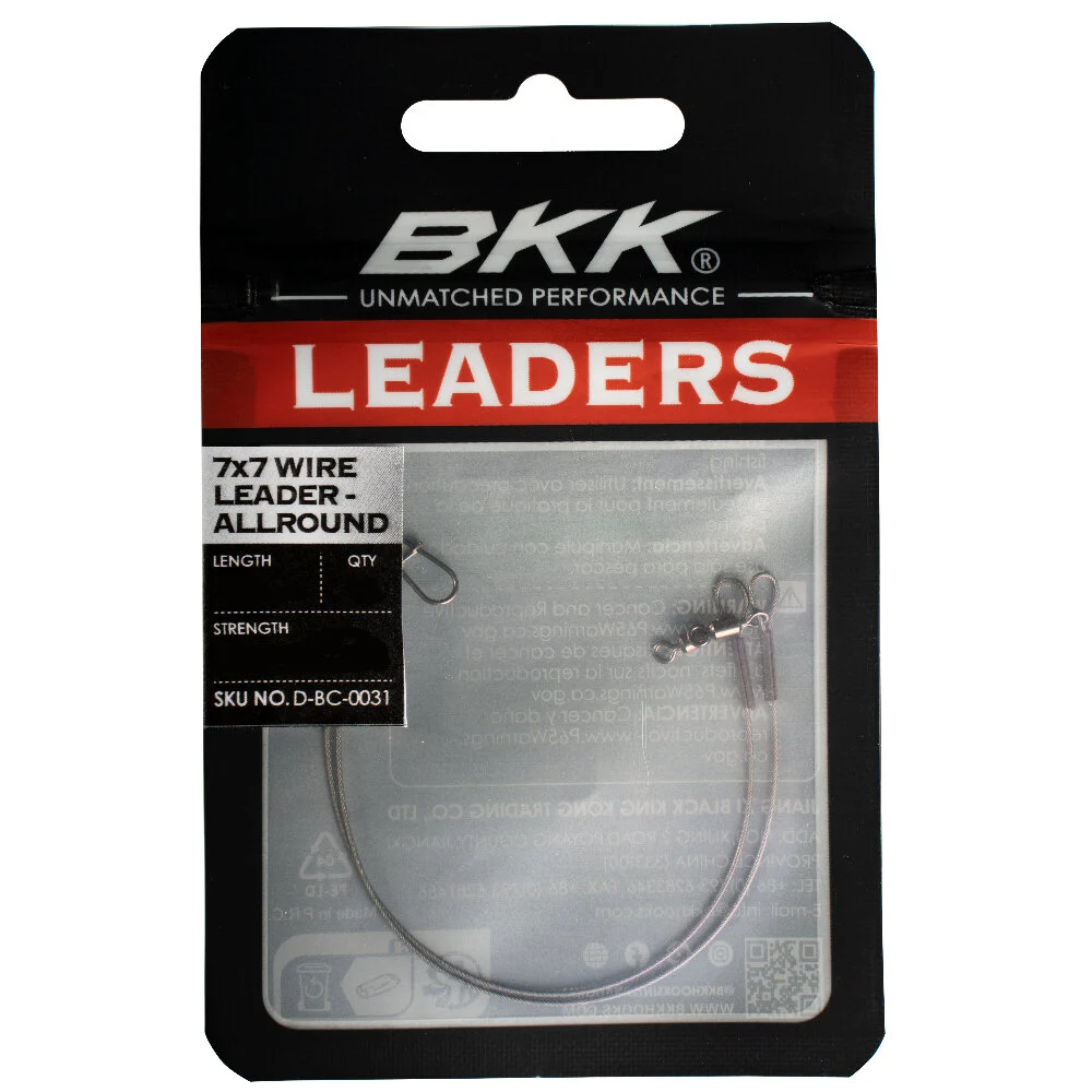 BKK 7X7 Wire Leader - Allround Duolock Snap 2St. 25cm / 11kg