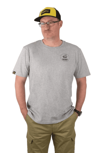 Black Cat Grey Marl T-Shirt M