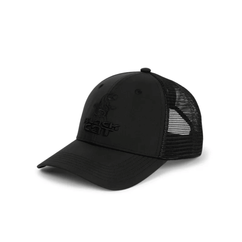 Black Cat Trucker Cap Black