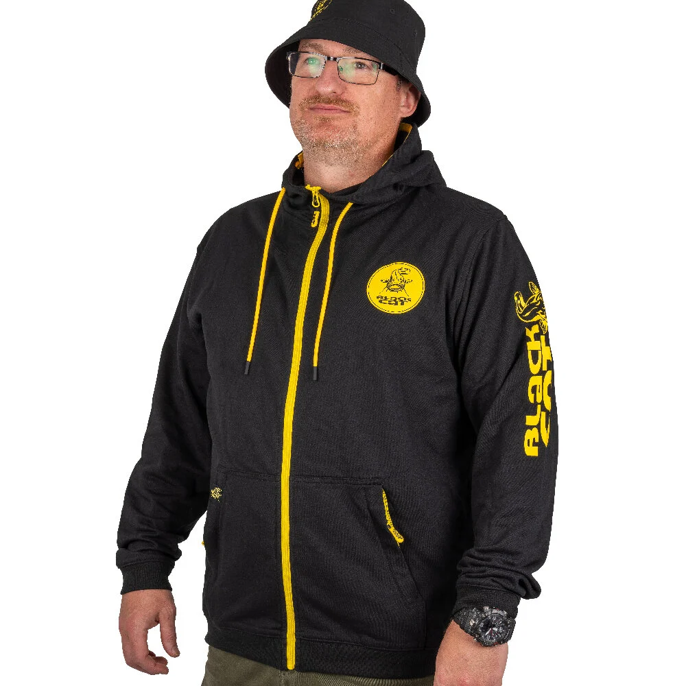 Black Cat Zip Hoody Gr.L