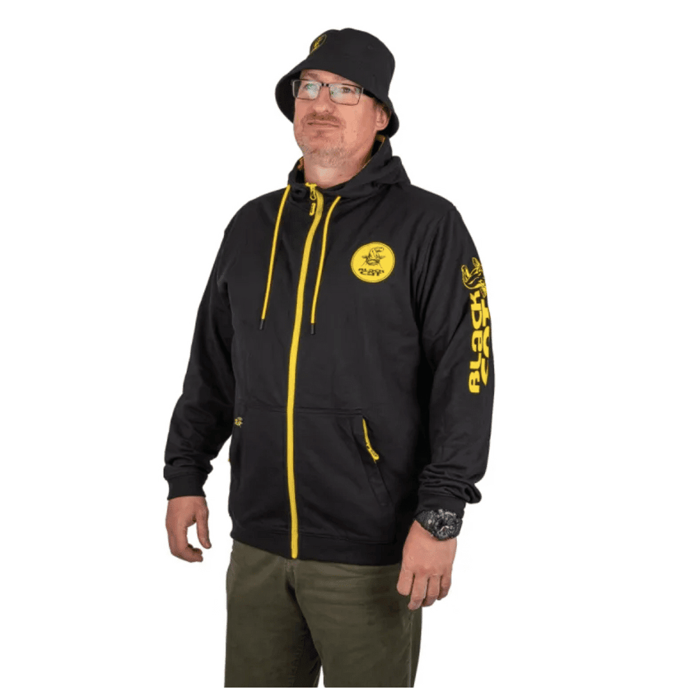 Black Cat Zip Hoody XL