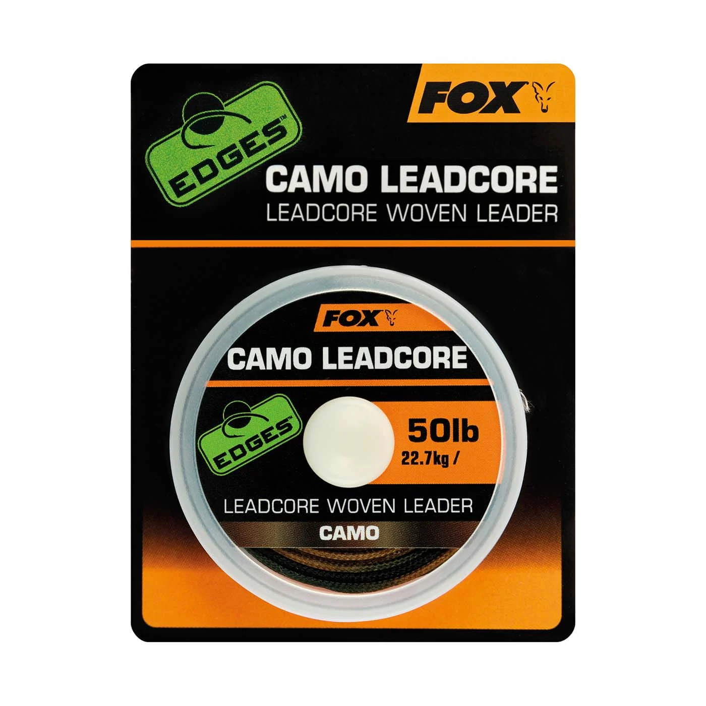 Fox Edges Camo Leadcore Woven Leader 50lb-25m
