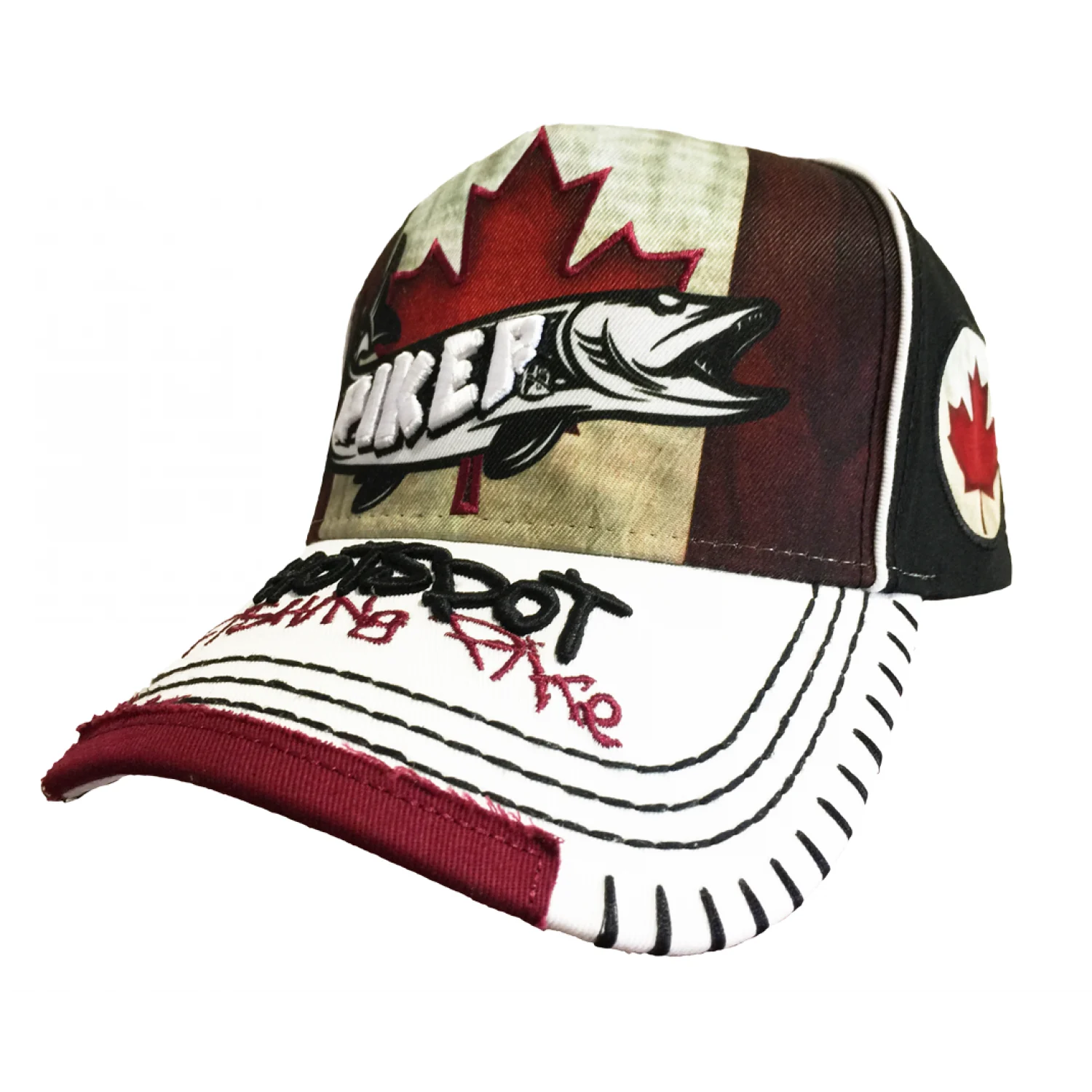 HOTSPOT DESIGN Piker Canada, black, with pike + Canada flag, CP-PIKE04