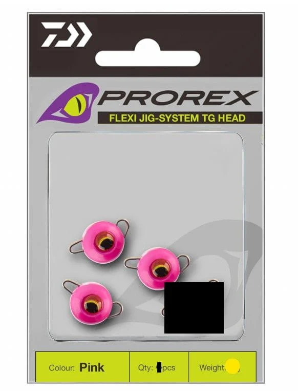 Daiwa Prorex Flexi Jig-System Tungsten Head 8g Fluo-Pink 3 Stück