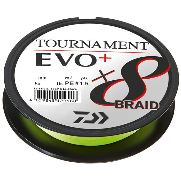 Daiwa Tournament X8 Braid Evo+ 0,18 mm 135 m 15,8 kg CH