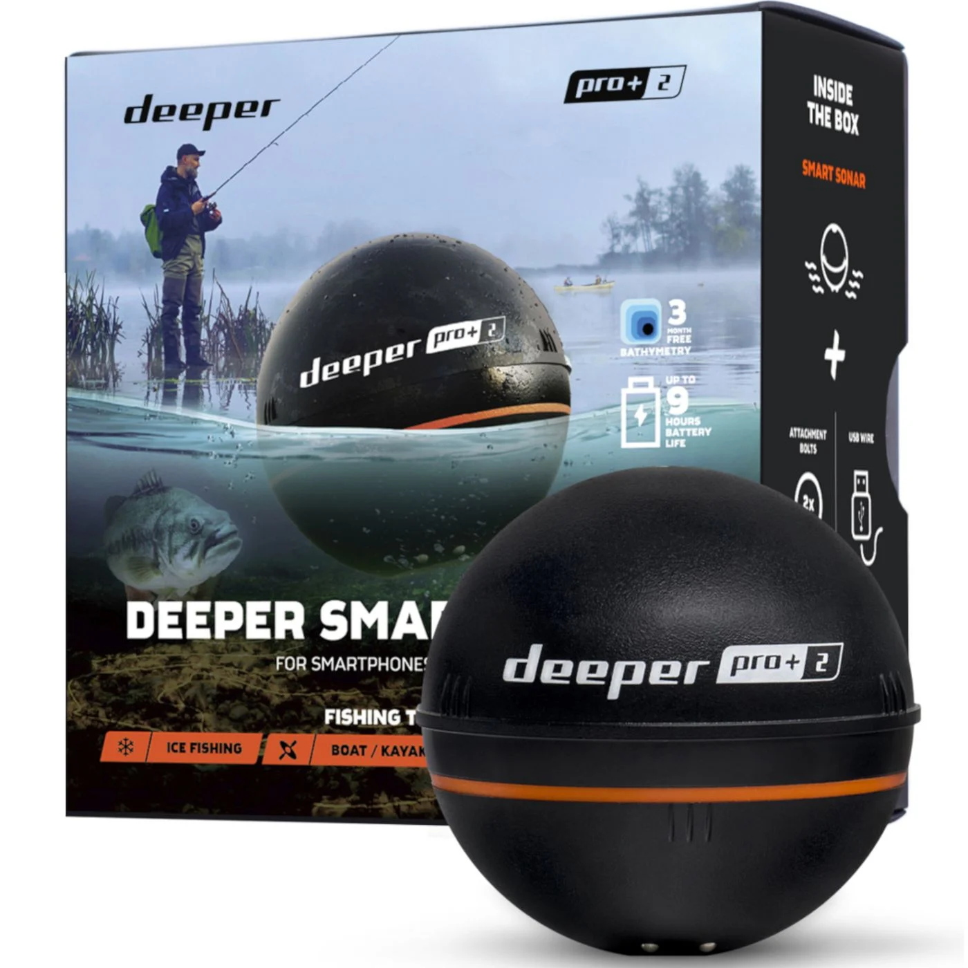 Deeper Pro+ 2 - auswerfbarer Fischfinder
