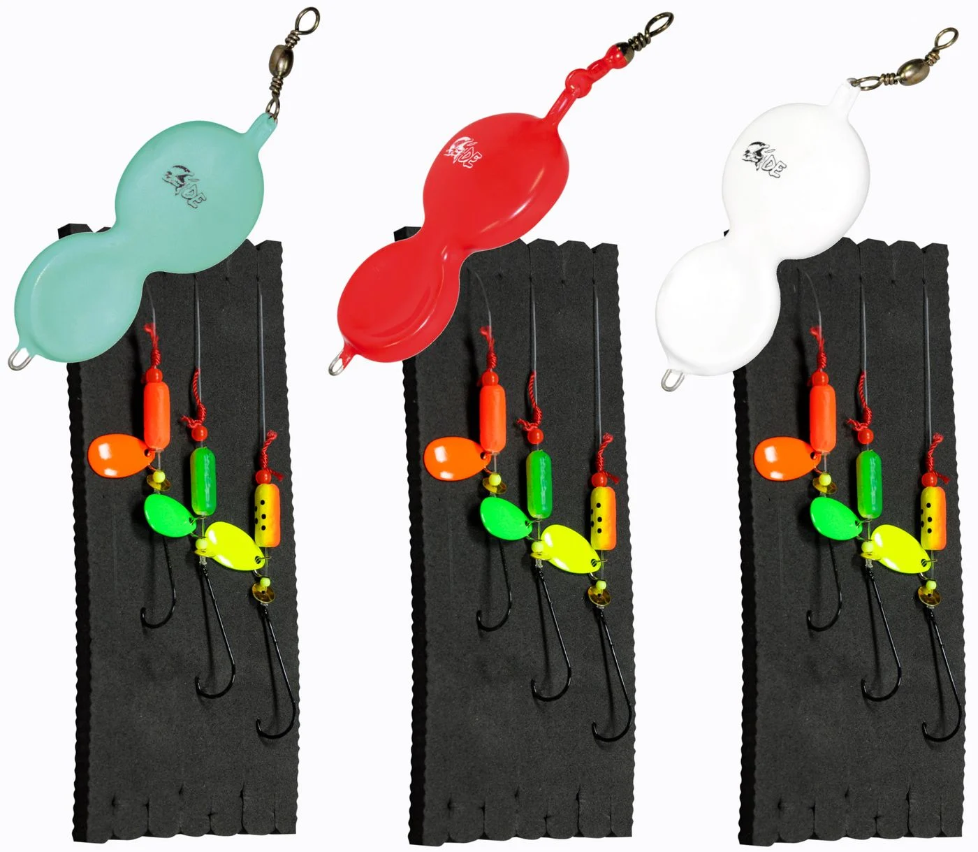 Dieter Eisele Flounder Spoon - 1 Buttlöffel + 3 Buttmontagen 60g rot