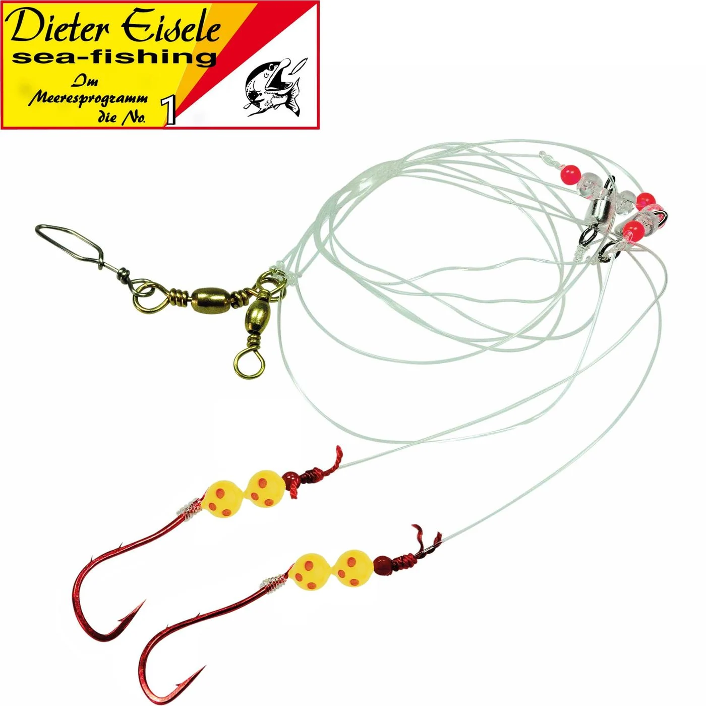 Dieter Eisele Select Buttvorfach clown/gelb 110cm 0,40mm Haken 1/0