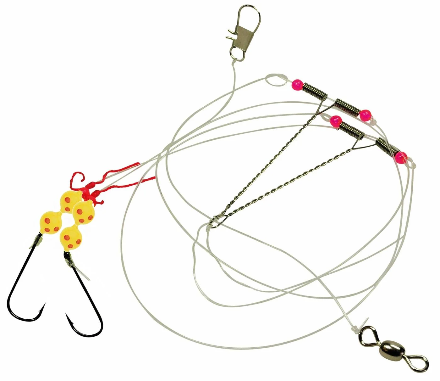 Dieter Eisele Select Schollenvorfach gelb/rot 110cm 0,40mm Haken Gr. 2